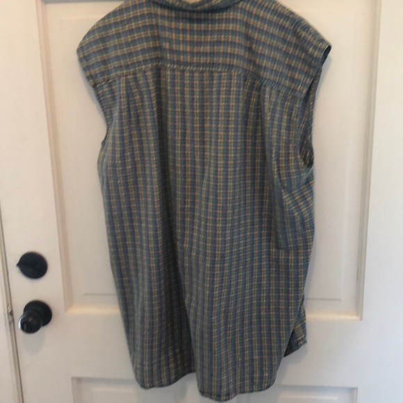 🍂Vintage promised land sz xl plaid sleeveless top - Picture 5 of 5